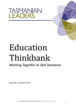 Working Together to Skill Tasmania