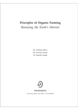 Principles of Organic Farming Prilmes