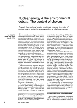 Nuclear Energy & the Environmental Debate
