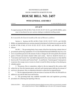 House Bill No. 2457