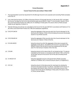 Appendix 3 Formal Resolution