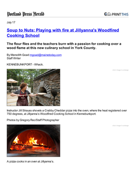 Soup to Nuts: Playing with Fire at Jillyanna's Woodfired Cooking School