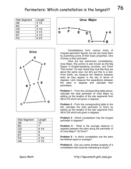 Perimeters: Which Constellation Is the Longest? 76