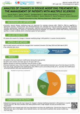 Analysis of Changes in Disease Modifying Treatment in The