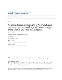 Ultrastructure and Localization of Neorickettsia in Adult Digenean