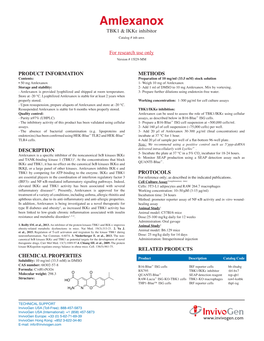 Amlexanox TBK1 & Ikke Inhibitor Catalog # Inh-Amx