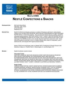 Nestlé Confections & Snacks