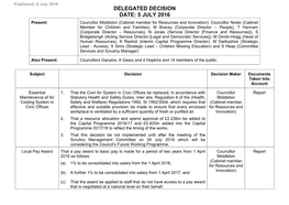 Decisions Made by Individual Cabinet Members/Officers