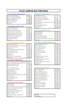 Otley Campus Bus Timetable