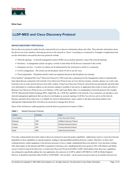 LLDP-MED and Cisco Discovery Protocol