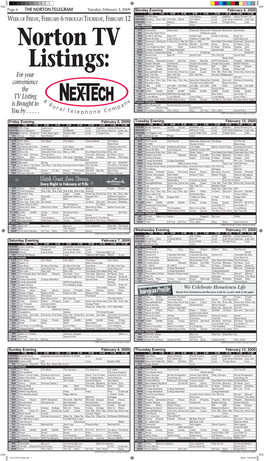 06 2-3-09 TV Guide.Indd 1 2/3/09 7:50:44 AM