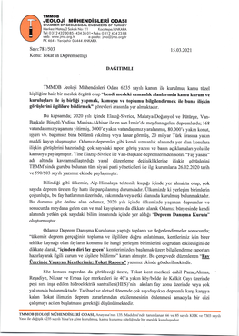 Fay Üzerinde Yaşayan Kentlerimiz: Tokat Raporu DAĞITIM 1- Recep Tayyip ERDOĞAN (T.C