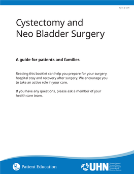 Cystectomy and Neo Bladder Surgery