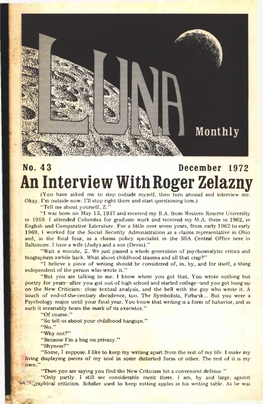 An Interviewwithroger Zelazny