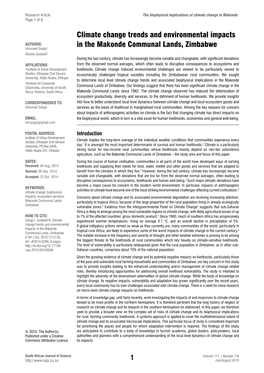 Climate Change Trends and Environmental Impacts in The