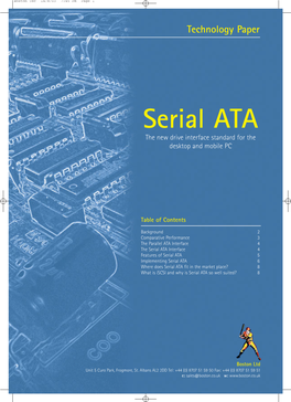 Serial ATA the New Drive Interface Standard for the Desktop and Mobile PC