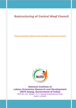 Report of Restructuring of Central Waqf Council