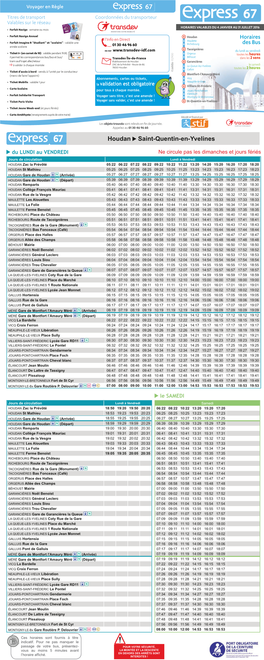 Houdan Saint-Quentin-En-Yvelines Horaires Des