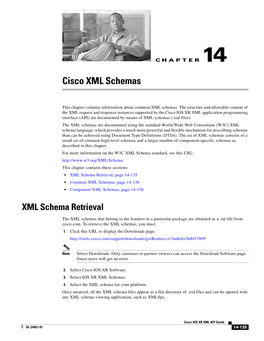 Cisco XML Schemas