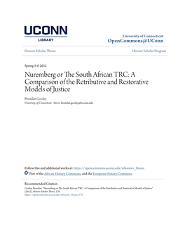 Nuremberg Or the South African Trc?