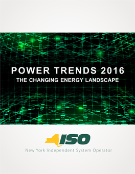 POWER TRENDS 2016 the Changing Energy Landscape