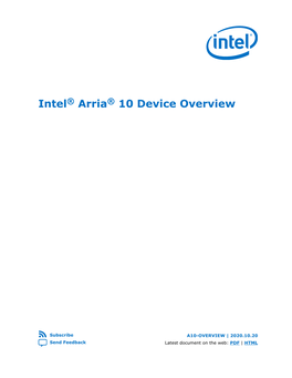 Intel® Arria® 10 Device Overview