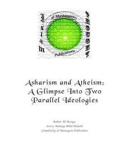 Asharism and Atheism- a Glimpse Into Two Parallel Ideologies