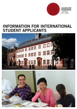 Information for International Student Applicants