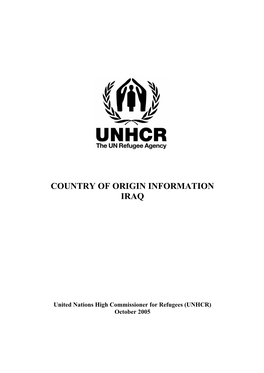 Country of Origin Information Iraq