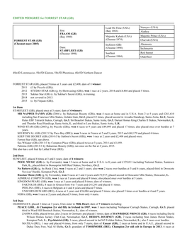 EDITED PEDIGREE for FORREST STAR (GB)