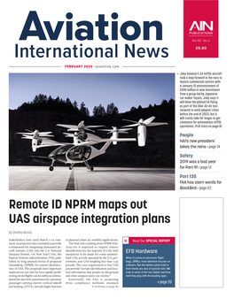 Remote ID NPRM Maps out UAS Airspace Integration Plans by Charles Alcock