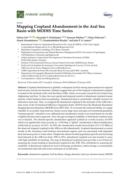 Mapping Cropland Abandonment in the Aral Sea Basin with MODIS Time Series