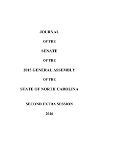 Journal Senate 2015 General