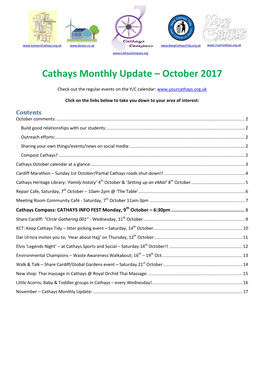 Cathays Monthly Update – October 2017