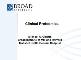 Clinical Proteomics