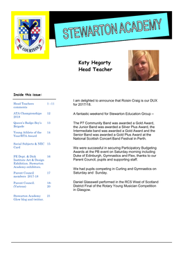 Katy Hegarty Head Teacher