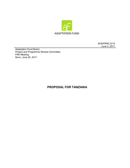 Proposal for Tanzania