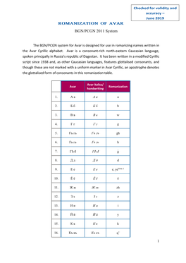 Avar Romanization Handwriting