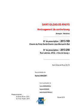 SAINT-GILDAS-DE-RHUYS Aménagement Du Centre-Bourg