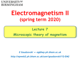 Induced Magnetic Dipole Moment Per Unit Volume [A/M]