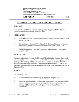 Directive MRP 4501.1 12/4/07