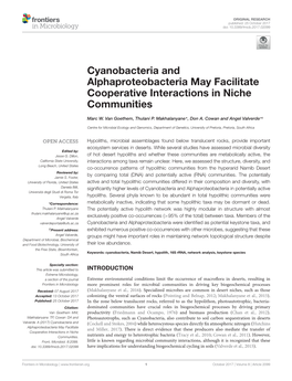 Cooperative Interactions in Niche Communities
