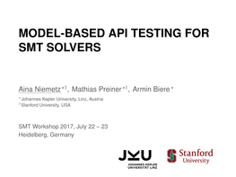 Model-Based Api Testing for Smt Solvers