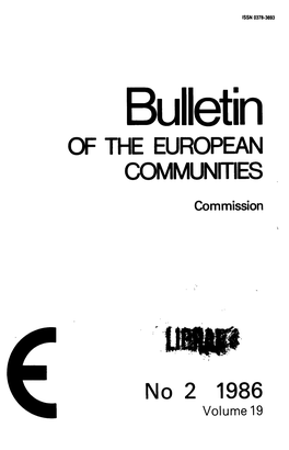 Bulletln of the EUROPEAN @MMUNITIES