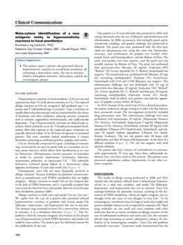 Meta-Xylene: Identification of a New Antigenic Entity in Hypersensitivity