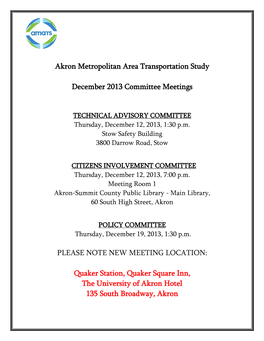 TAC, CIC and Policy Committee Meeting Packet