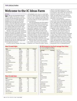 The IC Ideas Farm Evidence That These Holdings Are Worthy of Investigation