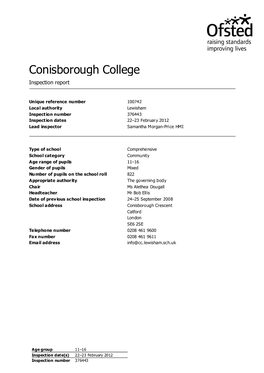 Conisborough College Inspection Report