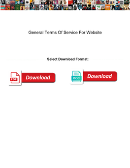 General Terms of Service for Website