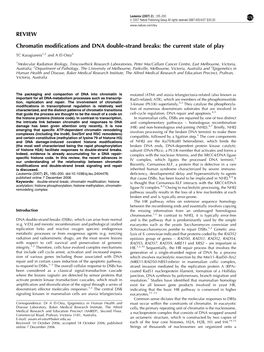 REVIEW Chromatin Modifications and DNA Double-Strand Breaks